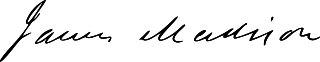 Signature James Madison